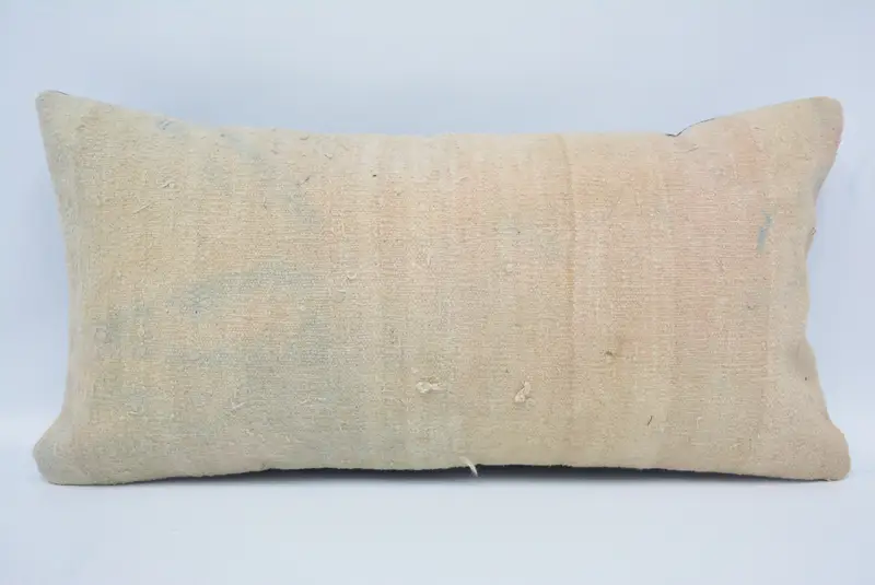 Home Decor Pillow, Vintage Kilim Pillow, Vintage Pillow, 12x24 Beige Pillow Cover, Cushion, Turkish Rugs Cushion Case, Christmas Cushion - 1
