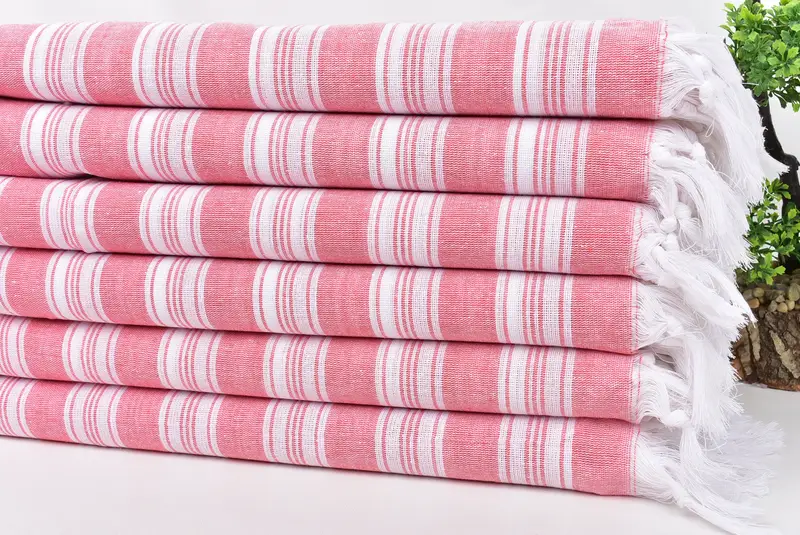 Gift For The Home Decor, Organic Turkish towel, Gifts For Him, Travel Towel, Fouta towel, 70x40 Cotton Striped Towel, Holiday Towel, Custom Gifts - 3