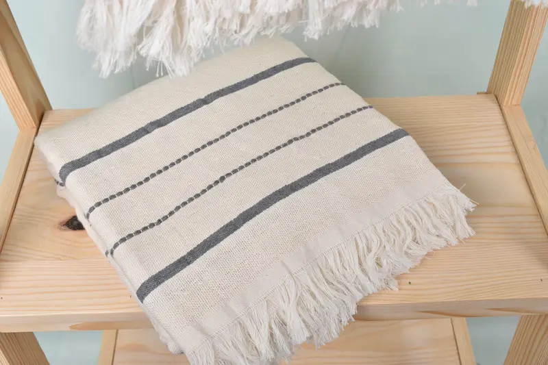 Quick-drying cotton Turkish beach towel, Custom Wedding Gifts, Embroidery Towel, 70x40 Cotton Striped Towel, Family Gift, Cotton towel, Summer Gift - 5