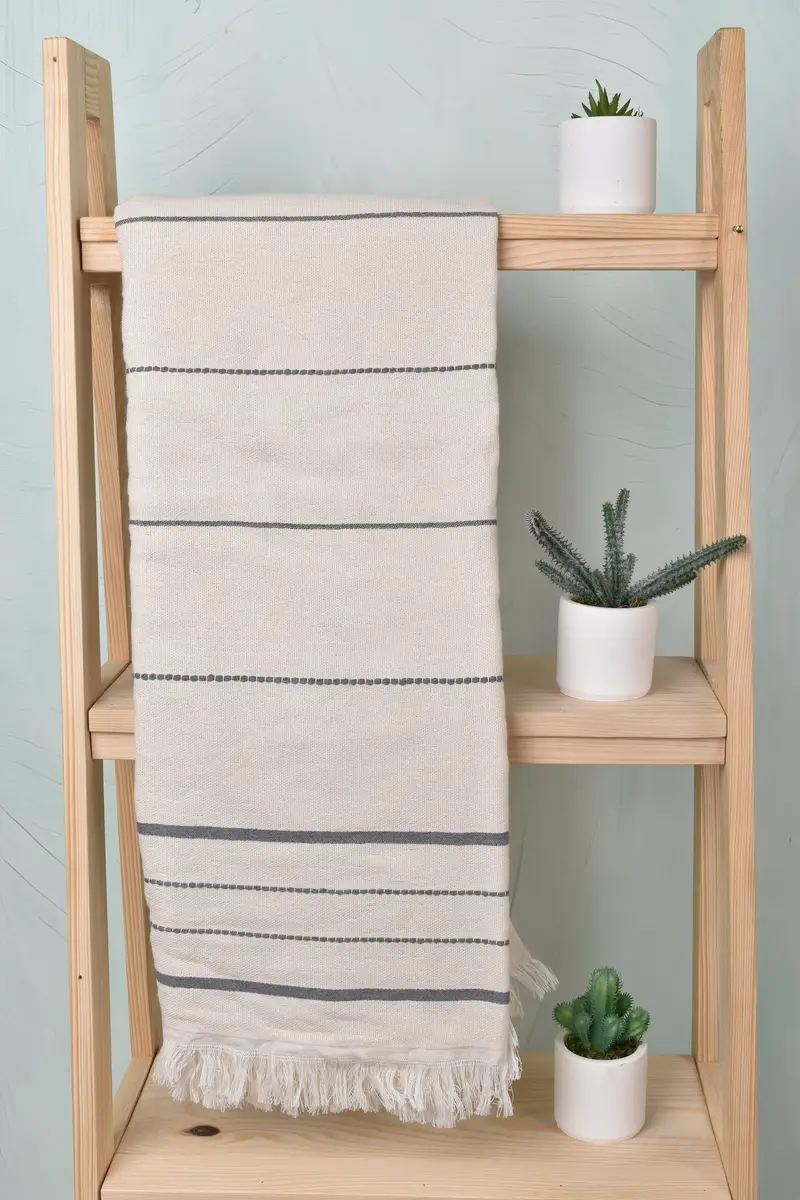 Quick-drying cotton Turkish beach towel, Custom Wedding Gifts, Embroidery Towel, 70x40 Cotton Striped Towel, Family Gift, Cotton towel, Summer Gift - 8