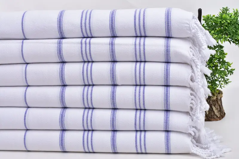 Gift For Wedding Day, Wedding Favors, Personalize Gift, Handmade Gift, Monogrammed Hand Towel, Kitchen Towel, Xmas Gifts, 40x24 Cotton Striped Towel - 3