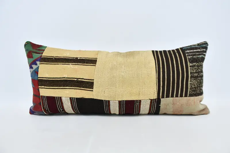 16x36 Beige Pillow Cover, Vintage Kilim Pillow Pillow Case, Handmade Kilim Cushion, Gift Pillow, Pillow for Couch, Pillow Case - 1