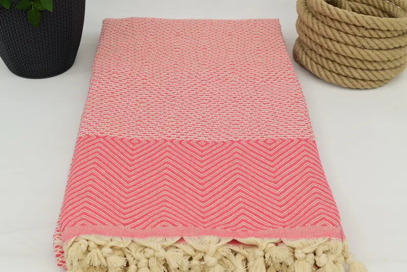 92x80 Cotton Diamond Towel, Xmas Gifts, Beach Theme Wedding Gift, Decorative Blanket, Boho Throw Blankets, Personalized Blanket, Best Wedding Gift - 6