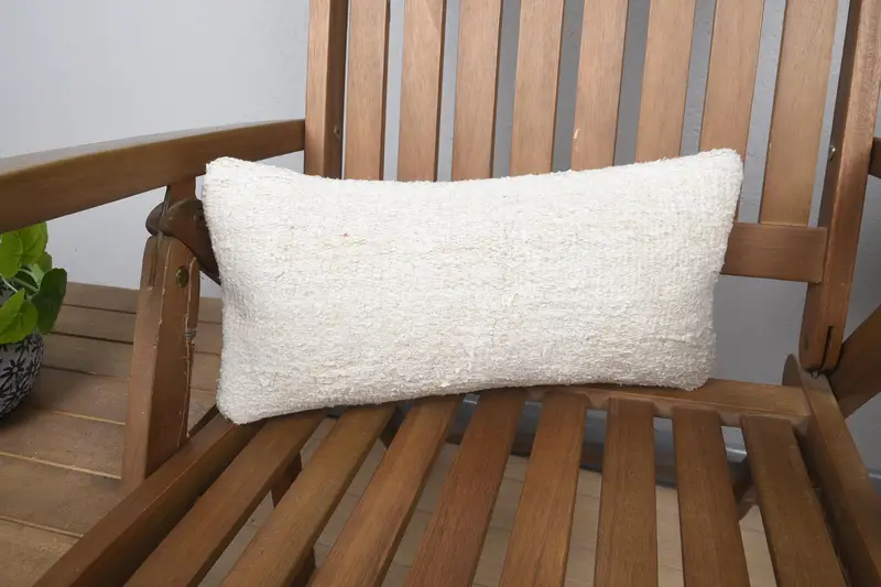 Neutral Cushion Case, Vintage Kilim Throw Pillow, Interior Designer Pillow, Pillow Case, Gift Pillow, 8x16 Beige Pillow Case - 1