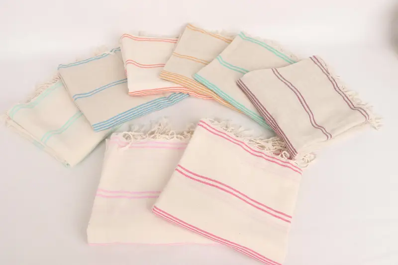 Custom Gift, Home Decor Gifts, Luxury Turkish beach towel for summer vacation, Sand-free towel, Wedding For Favor, 80x36 Cotton Striped Towel - 3