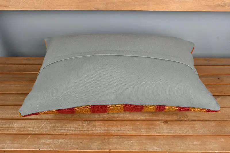 Cushion Cover, Gift Pillow, 16x24 Yellow Cushion Case, Antique Pillows, Outdoor Patio Pillow, Shabby Chic Cushion, Handmade Kilim Cushion - 5
