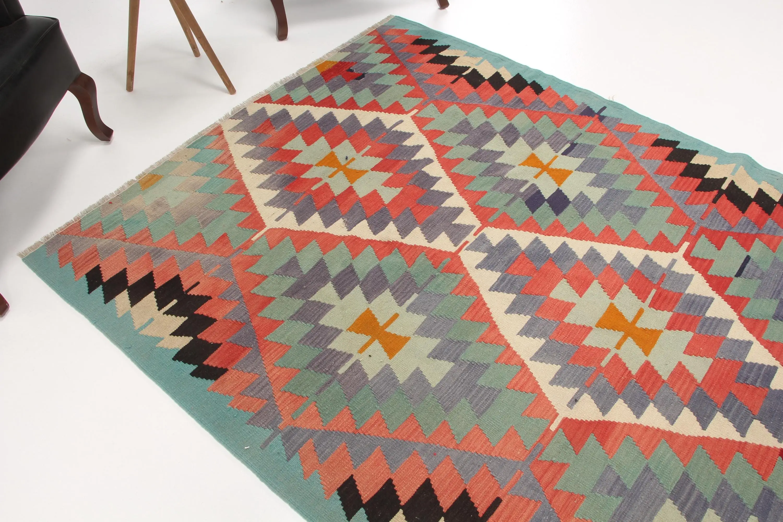 Türk 5.5x9.2 ft Büyük Halı, Vintage Halı, Kırmızı Oryantal Halı - 1