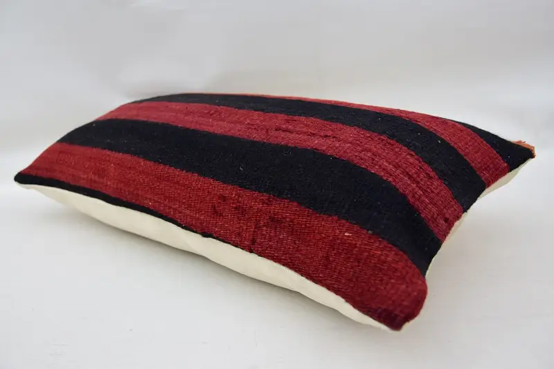 Boho Pillow, Pillow Cover, Gift Pillow, 12x24 Red Pillow Case, Morroccon Kilim Cushion Cushion Case, Neutral Pillow Cover, Home Decor Pillow - 6