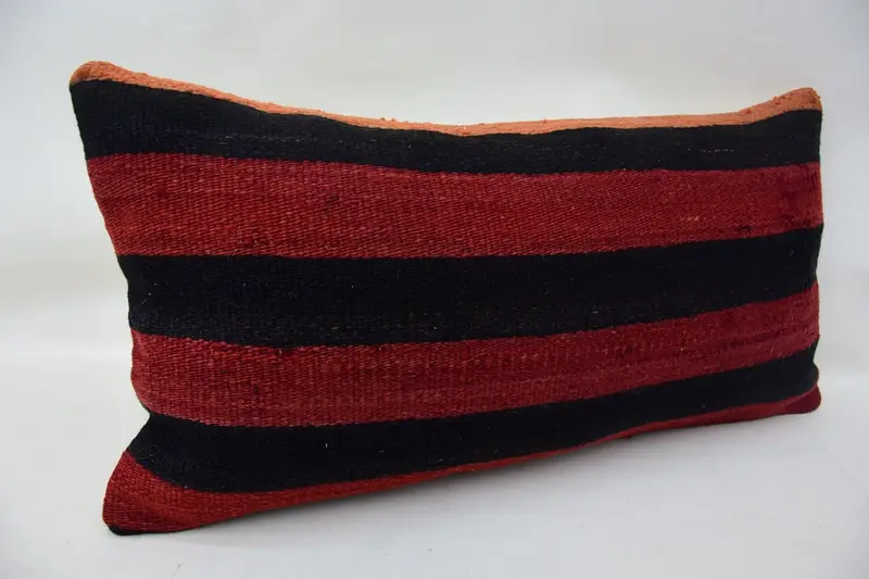 Boho Pillow, Pillow Cover, Gift Pillow, 12x24 Red Pillow Case, Morroccon Kilim Cushion Cushion Case, Neutral Pillow Cover, Home Decor Pillow - 2