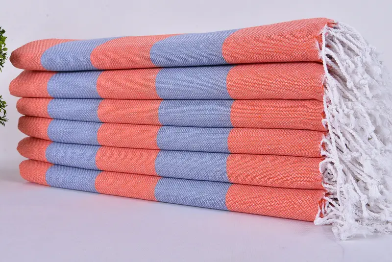 Custom Gift, Gym Towel, Organic Turkish towel, Bridesmaid Gift, Family Gift Basket, 70x40 Cotton Striped Towel, Summer Gift Ideas, Embroidery Towels - 3
