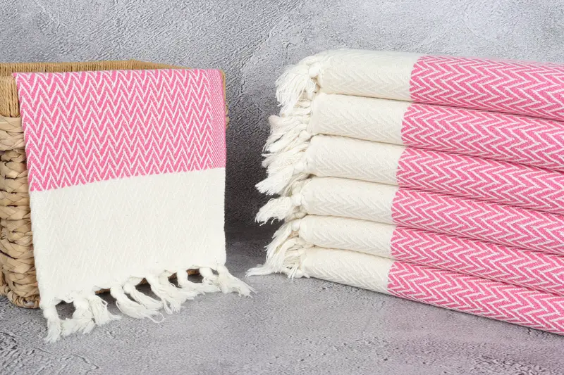 Grandma Gift, Monogram Hand Towel, Guest Towel, 34x18 Cotton Zigzag Design Towel, Kitchen Towel, Bachelorette Towel, Monogram Kitchen Towel - 3