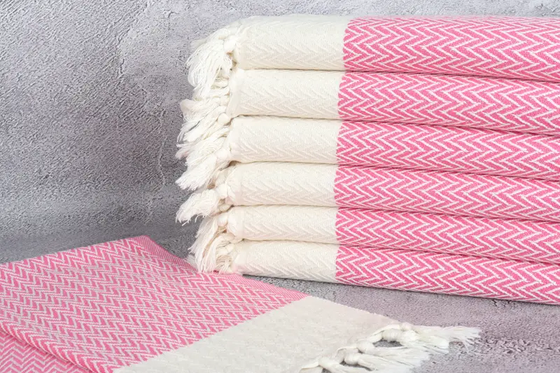 Grandma Gift, Monogram Hand Towel, Guest Towel, 34x18 Cotton Zigzag Design Towel, Kitchen Towel, Bachelorette Towel, Monogram Kitchen Towel - 2
