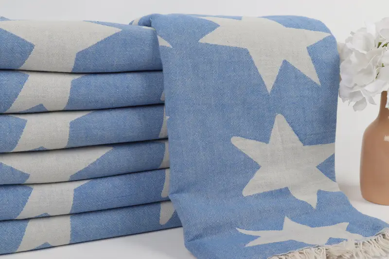 68x36 Cotton Star Design Towel, Customized Towels, Turkish bath towel for spa, Cotton towel, Bachelor Bachelorette Party Favors, Personalized Gifts - 3