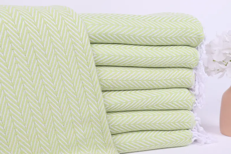 Thin towel, Gym Towel, Organic Turkish towel, Custom Wedding Gifts, Best Friend Christmas Gift, 68x40 Cotton Zig zag Towel, Peshtemal Towel USA - 1