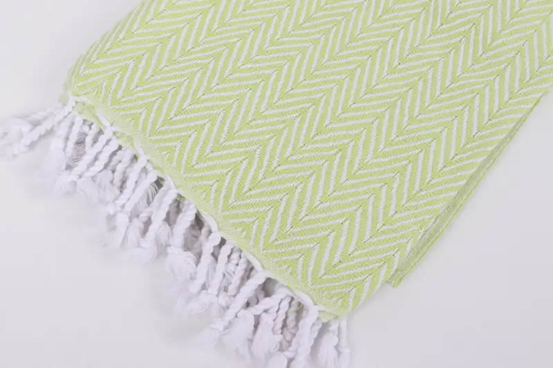 Thin towel, Gym Towel, Organic Turkish towel, Custom Wedding Gifts, Best Friend Christmas Gift, 68x40 Cotton Zig zag Towel, Peshtemal Towel USA - 7