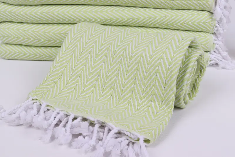 Thin towel, Gym Towel, Organic Turkish towel, Custom Wedding Gifts, Best Friend Christmas Gift, 68x40 Cotton Zig zag Towel, Peshtemal Towel USA - 4