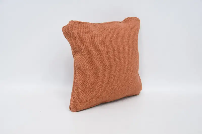 Cushion Cover, Accent Pillow Sham, Handmade Kilim Cushion, Handwoven Cushion Cover, Kilim Cushion Sham, 12x12 Orange Pillow, Home Decor Pillow - 3