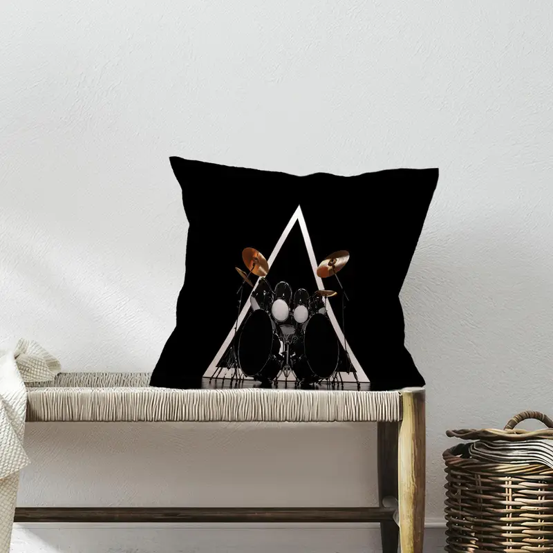 Musician's Melody Printed Pillow: Modern Office & Home Accent