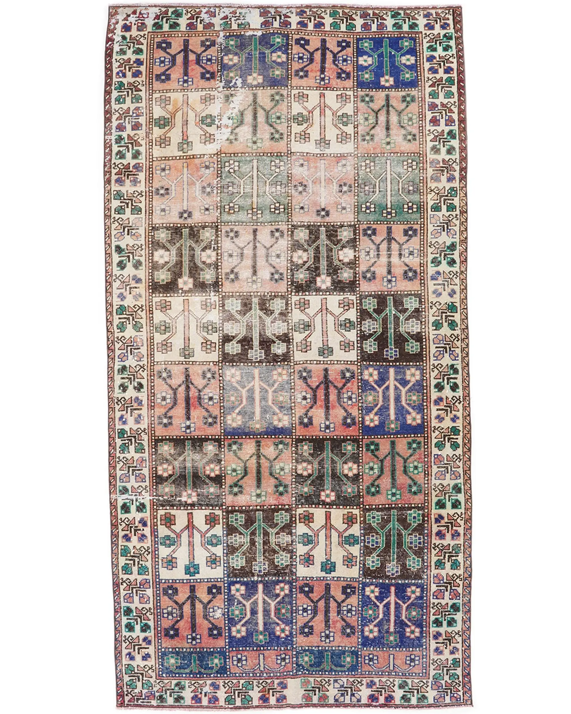 4.7x9.2 ft Büyük Türk Halısı, Mavi Vintage Halı - 1