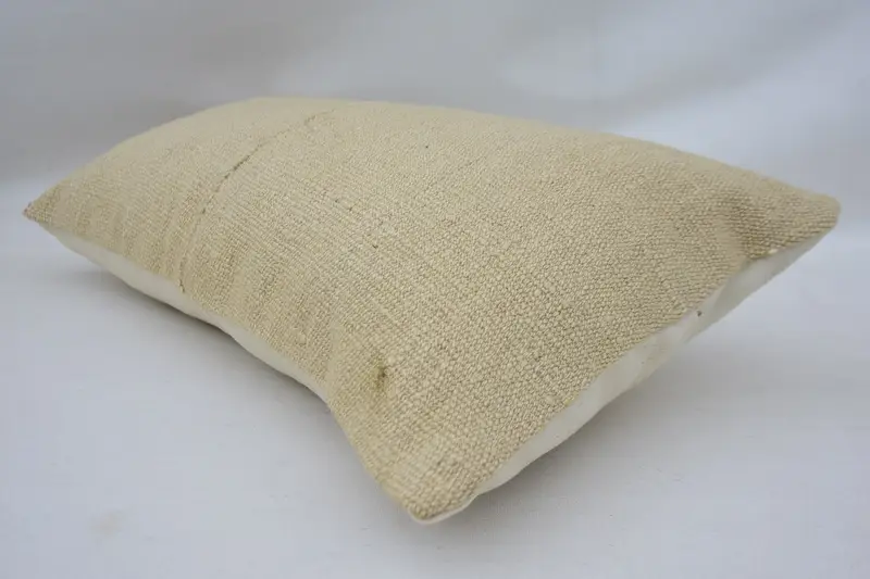 12x24 Beige Pillow Sham, Boho Pillow Sham Cover, Knitted Pillow Sham, Pillow for Couch, Vintage Throw Pillow, Boho Pillow, Cotton Cushion, Cushion - 6