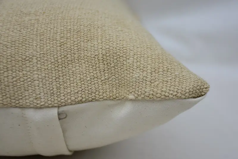 12x24 Beige Pillow Sham, Boho Pillow Sham Cover, Knitted Pillow Sham, Pillow for Couch, Vintage Throw Pillow, Boho Pillow, Cotton Cushion, Cushion - 5