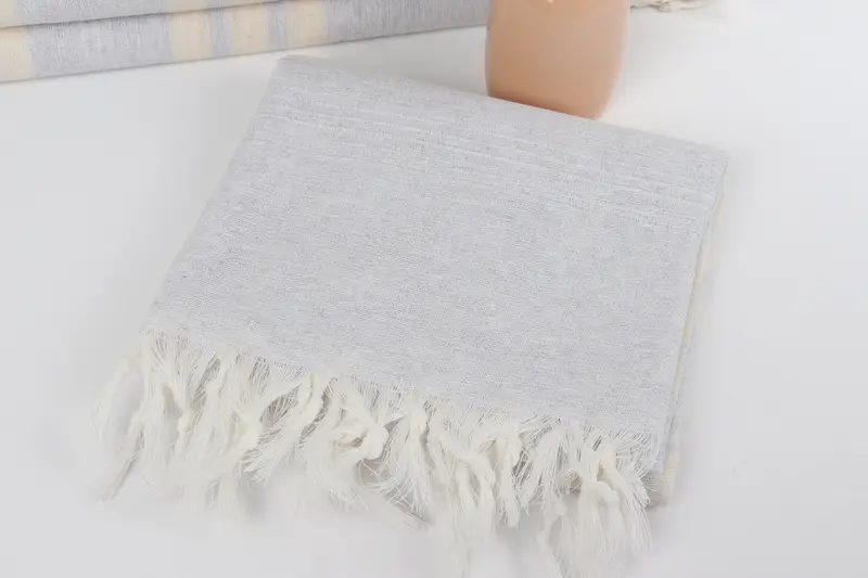 Best Friend Gift, 68x40 Cotton Striped Towel, Welcome Wedding Gift, Scarf Towel, Bridal Shower Favors, Personalized Turkish Towel, Beach Size Towel - 5