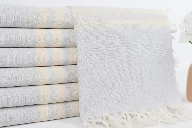 Best Friend Gift, 68x40 Cotton Striped Towel, Welcome Wedding Gift, Scarf Towel, Bridal Shower Favors, Personalized Turkish Towel, Beach Size Towel - 2