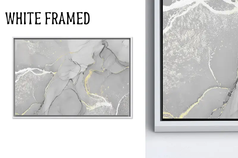 エレガントなグレーの大理石プリントキャンバス: モダンで豪華な装飾