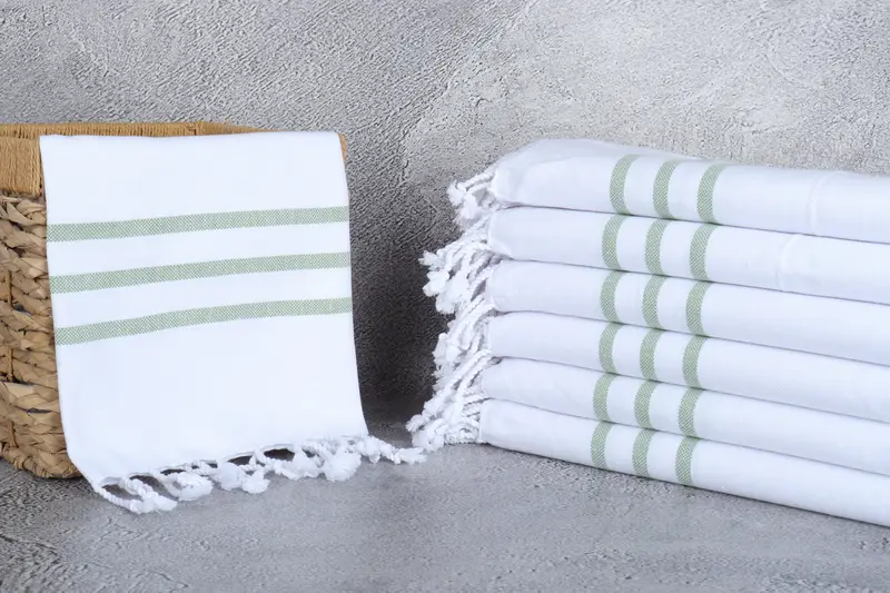 Wedding Gift, Custom Wedding Gifts, 40x24 Cotton Striped Towel, Baby Boy Gift, Wedding Favors, Personalized Hand Towel, Wedding Anniversary Gift - 3