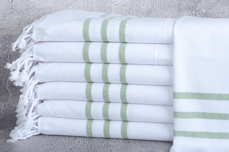 Wedding Gift, Custom Wedding Gifts, 40x24 Cotton Striped Towel, Baby Boy Gift, Wedding Favors, Personalized Hand Towel, Wedding Anniversary Gift - 1