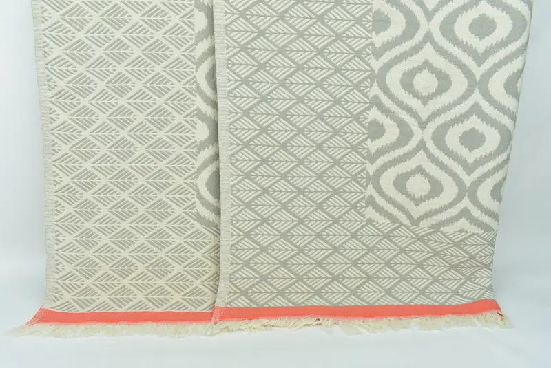Bridal Shower Gift, Bachelor Gifts, Housewarming Gift, Woven Blanket, Best Wedding Gift, 68x50 Cotton Diamond Towel, Decorative Bedspread - 1