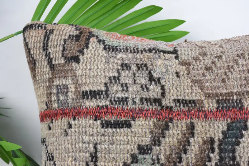Luxury Pillow Cover, Pillow for Couch, Outdoor Throw Cushion Case, Kilim Pillow Cover, 18x18 Beige Pillow Cover, Cushion Cover, Throw Kilim Pillow - 2