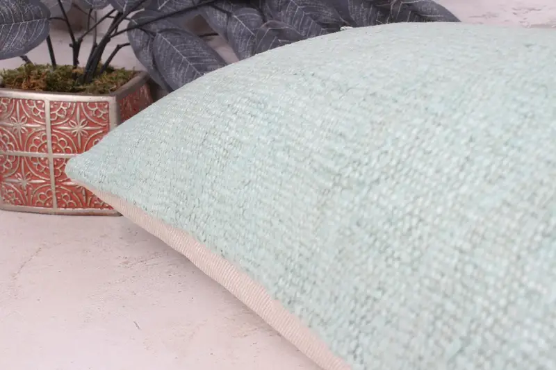 Yastık kasası, tezgah yastığı, 16x24 yeşil yastık örtüsü, boho yastığı, kanepe yastık kapağı, Türk Kilim yastığı, etnik Kilim Halısı Yastığı - 7