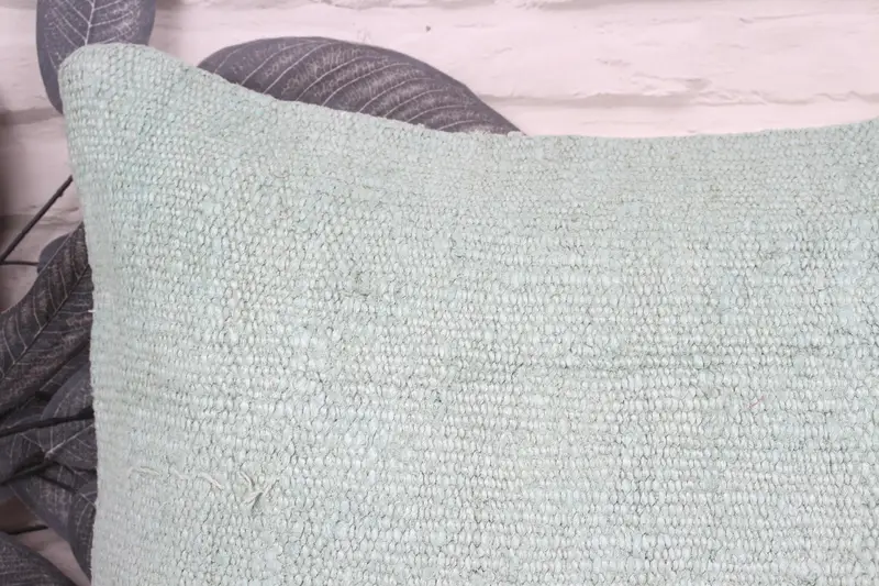 Yastık kasası, tezgah yastığı, 16x24 yeşil yastık örtüsü, boho yastığı, kanepe yastık kapağı, Türk Kilim yastığı, etnik Kilim Halısı Yastığı - 2