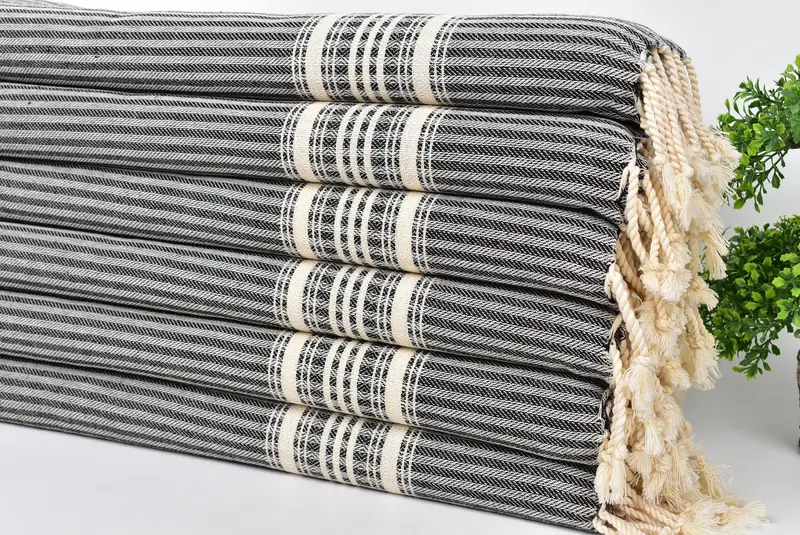 40x18 Cotton Striped Towel, Personalized Gifts, Personalized Gift, Personalized Hand Towel, Custom Name Towel, Memorial Gift, Bridal Shower Gift - 3