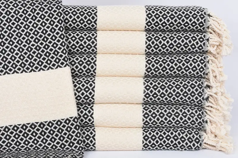 Peshtemal beach towel with unique design, Memorial Gift, Bath towel, Gifts For Him, 70x40 Cotton Geometric Towel, Absorbent Turkish towel - 1