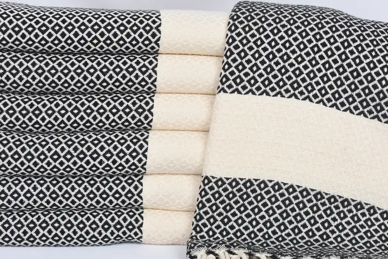 Peshtemal beach towel with unique design, Memorial Gift, Bath towel, Gifts For Him, 70x40 Cotton Geometric Towel, Absorbent Turkish towel - 2