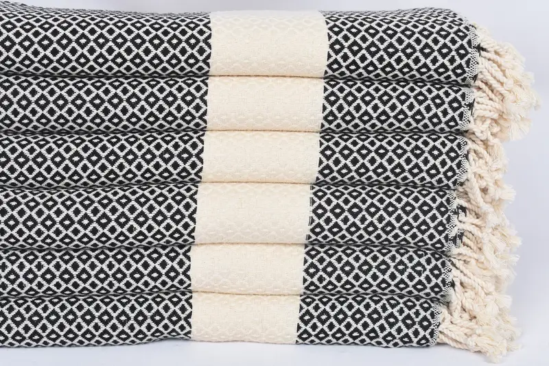 Peshtemal beach towel with unique design, Memorial Gift, Bath towel, Gifts For Him, 70x40 Cotton Geometric Towel, Absorbent Turkish towel - 3
