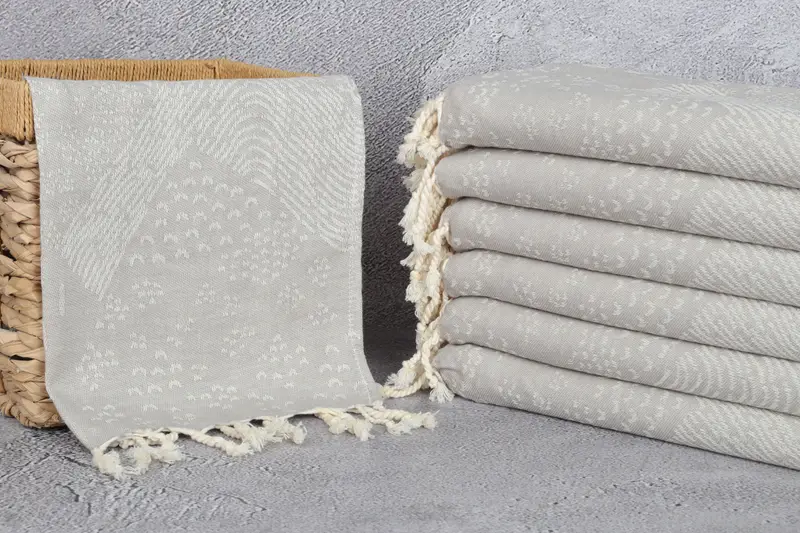 Bathroom Towels, Home Decor Towel, Bridal Shower Gift, Turkish Towel Hand Towel, 36x18 Cotton Mountain Design Towel, Monogram Kitchen Towel - 4