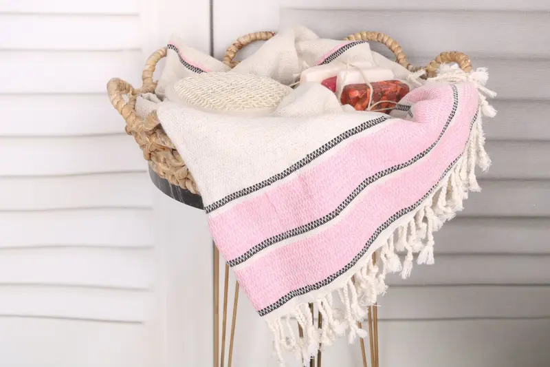 Travel Towel, Valentines Day Gift, Monogram Beach Towel, Turkish hand towel, 70x36 Linen Striped Towel, Personalized Beach Towel, Custom Bath Towel - 2
