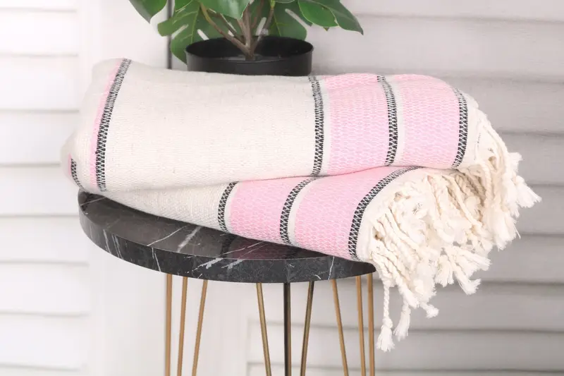 Travel Towel, Valentines Day Gift, Monogram Beach Towel, Turkish hand towel, 70x36 Linen Striped Towel, Personalized Beach Towel, Custom Bath Towel - 3