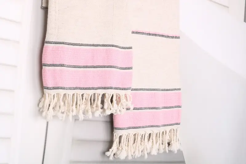 Travel Towel, Valentines Day Gift, Monogram Beach Towel, Turkish hand towel, 70x36 Linen Striped Towel, Personalized Beach Towel, Custom Bath Towel - 8