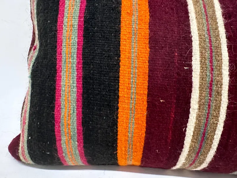 Vintage Kilim Throw Pillow, Antique Pillows, Pillow Sham, 16x48 Brown Pillow Sham, Morroccon Kilim Cushion Cushion Case, Boho Pillow - 2