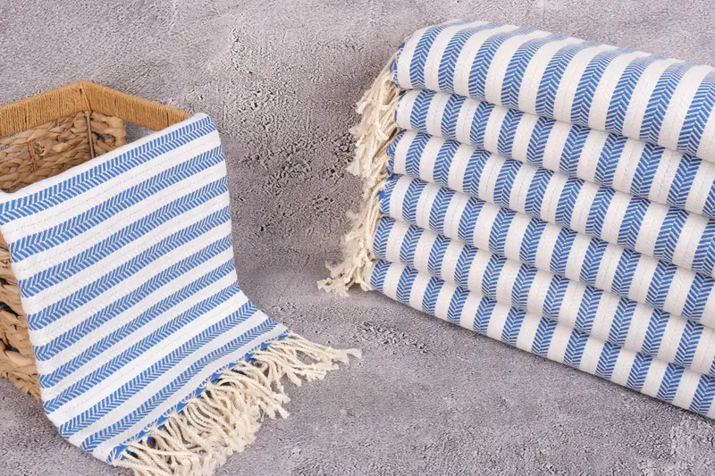 Monogram Turkish Towel, Customized Turkish Towel, Gift For Her, 70x40 Cotton Herringbone Towel, Bachelorette Party Decorations, Bridal Shower Favor - 3