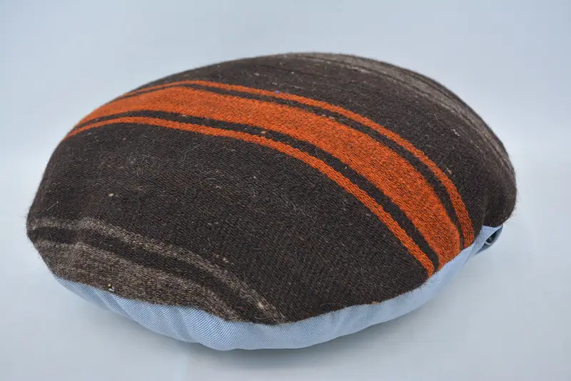 Turkish Kilim Pillow, Ethnical Kilim Rug Pillow, Cushion Cover, Outdoor Cushion, 20x20 Brown Pillow Sham, Pillow for Couch - 6