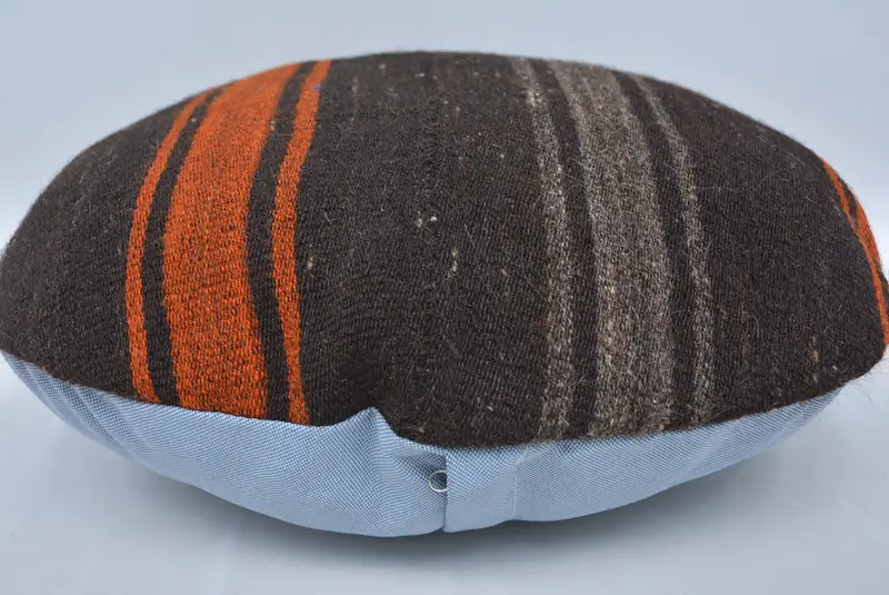 Turkish Kilim Pillow, Ethnical Kilim Rug Pillow, Cushion Cover, Outdoor Cushion, 20x20 Brown Pillow Sham, Pillow for Couch - 5