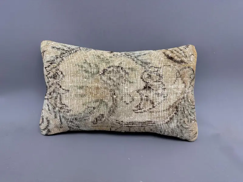 Boho Pillow, Pillow for Couch, Bolster Throw Pillow Case, 12x20 Beige Pillow Cover, Tribal Cushion Case, Vintage Pillow, Pillow Sham - 4