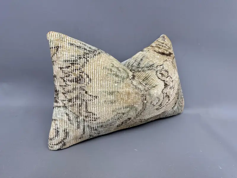 Boho Pillow, Pillow for Couch, Bolster Throw Pillow Case, 12x20 Beige Pillow Cover, Tribal Cushion Case, Vintage Pillow, Pillow Sham - 2