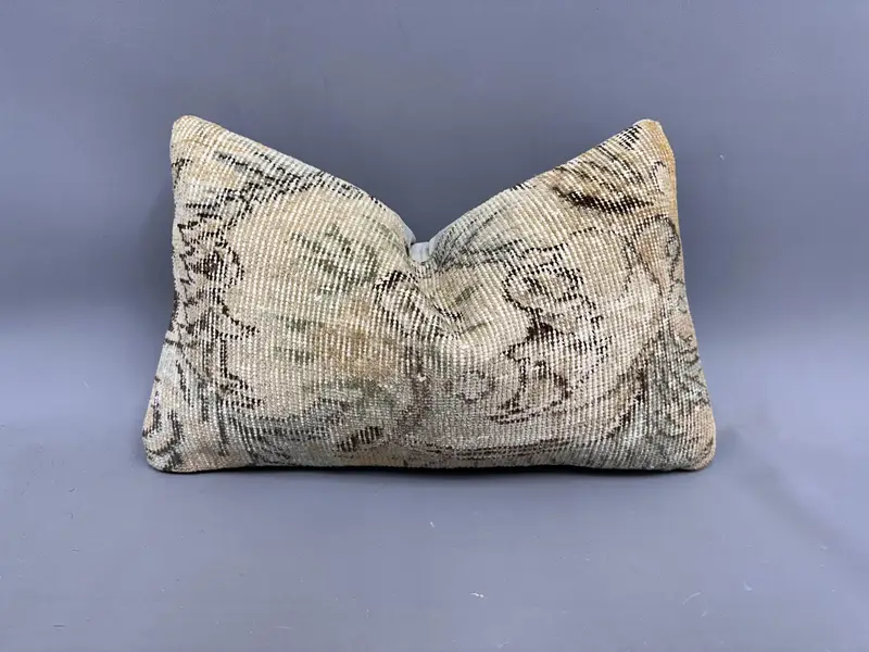 Boho Pillow, Pillow for Couch, Bolster Throw Pillow Case, 12x20 Beige Pillow Cover, Tribal Cushion Case, Vintage Pillow, Pillow Sham - 1