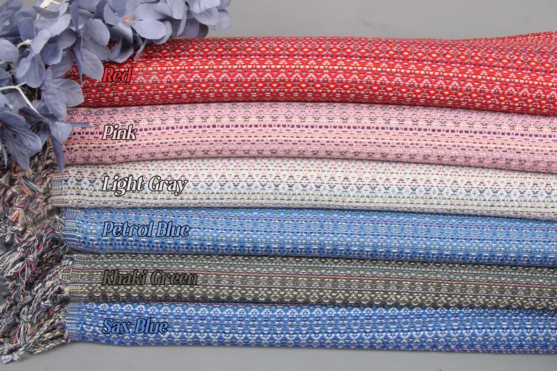 Fouta Towel Organic Cotton Colorful Diamond Bath Towel, 40x71 Inches